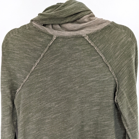 Free People Beach Cocoon Top One Body Funnel Neck Top Rolled Hem  Green - Picture 13 of 16